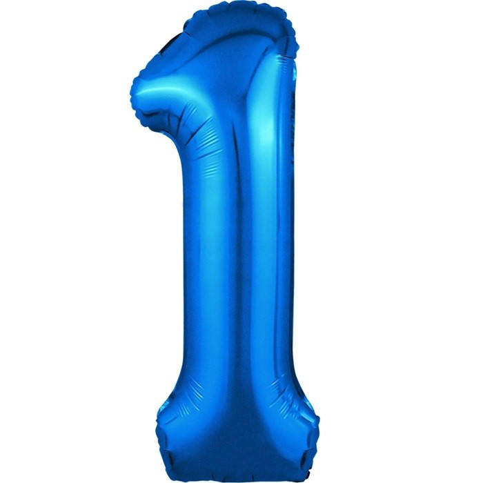 цифра 1 синяя