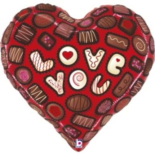 Шар Сердце, LOVE, Красный, 60см