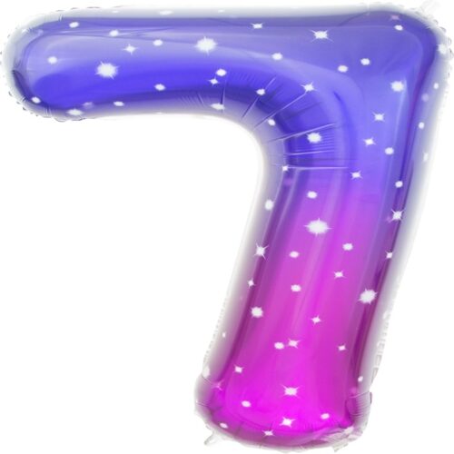 Шар цифра 7 Сияющий космос 102см